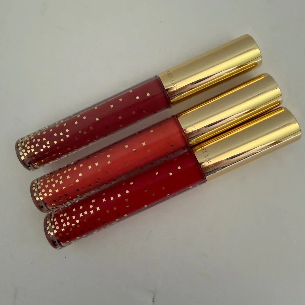 Estee Lauder Pure Color Envy Lip Gloss Trio Rebellious Rose Up In Flames 3pc Set